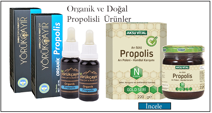 Organik ve dogal propolisli urunler